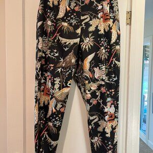 Asian style print slacks - Size 16